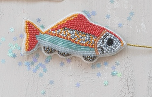 Beaded Fish Ornament