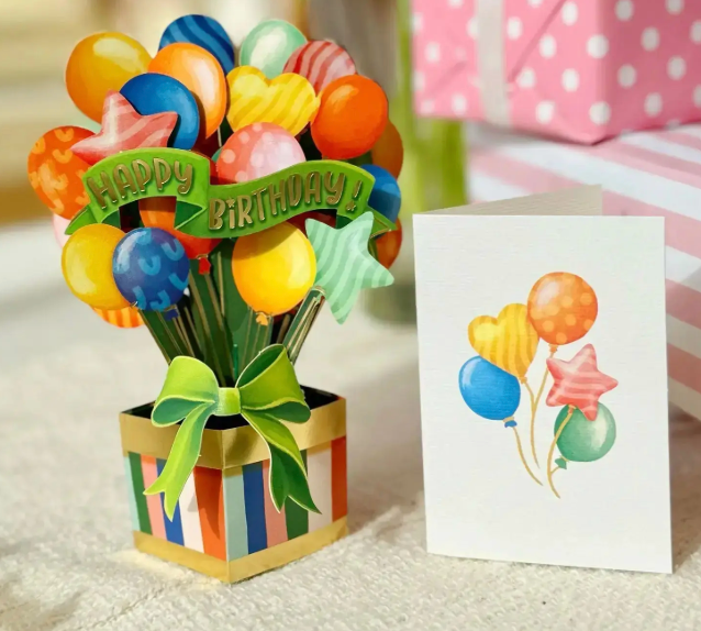 Mini Birthday Balloons Pop-Up Card
