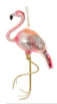Glass Flamingo Ornament