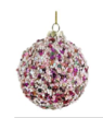 Glass Pearl Pink Sequin Glitter Ball