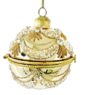 Glass Opening Shiny Gold Ball Ornament 8cm