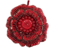 Red Bead Flower Ornament