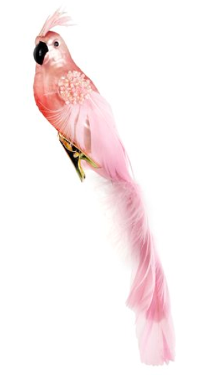 Glass Parrot with Clip