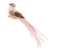 Pink Velvet Feather Bird