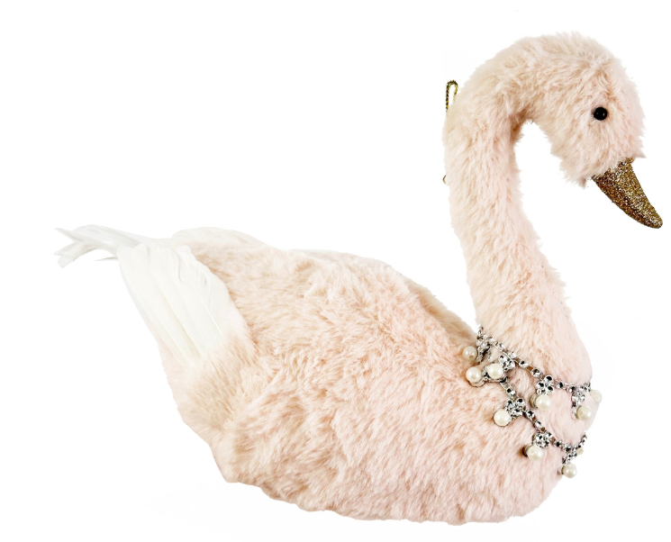 Pink Swan Ornament