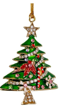 Metal Rhinestone Tree Ornament