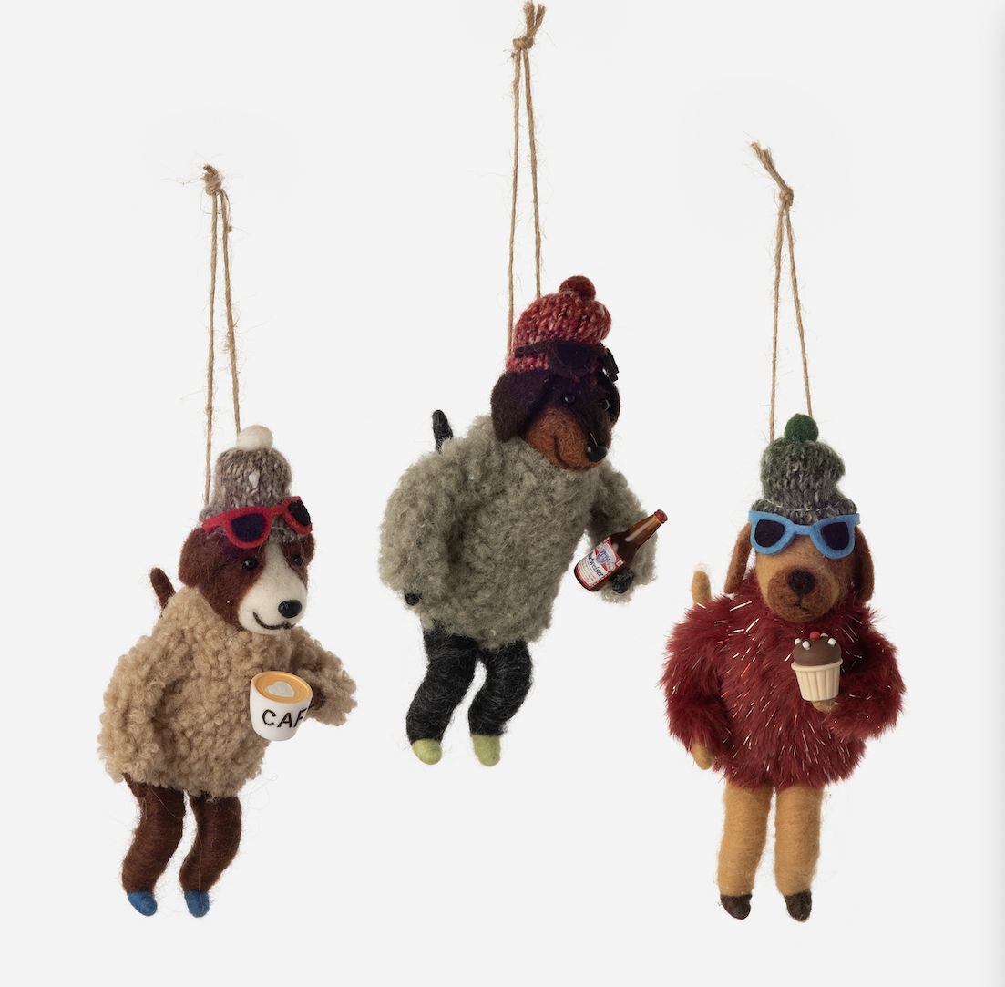 Ski Break Dog Ornament