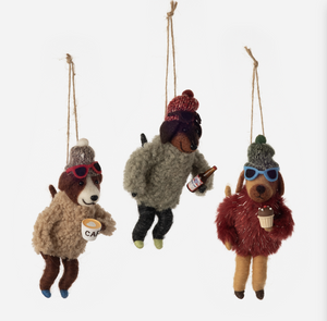 Ski Break Dog Ornament