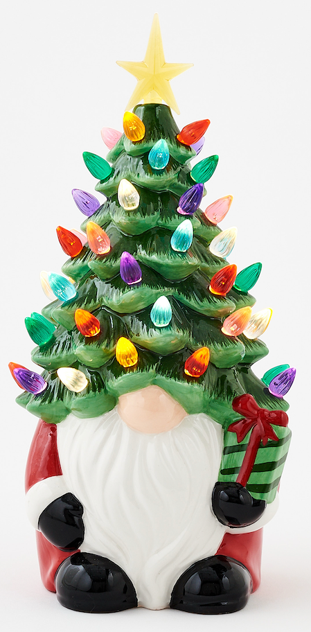 Ceramic Lighted Gnome