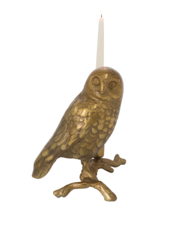 Owl Watch Candleholder