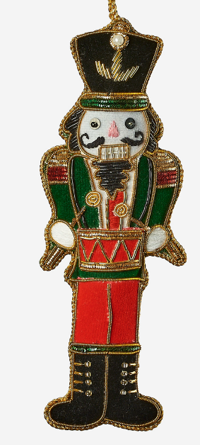 Embroidered Nutcracker Ornament
