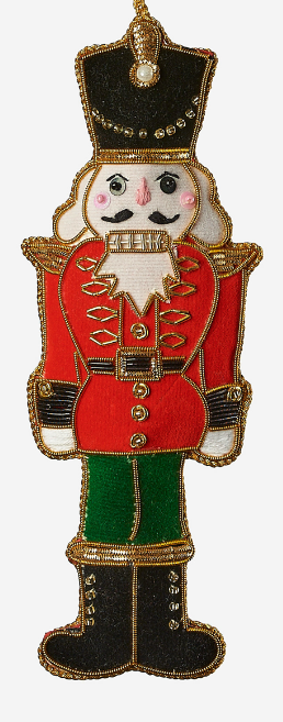 Embroidered Nutcracker Ornament