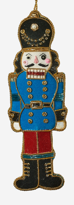 Embroidered Nutcracker Ornament