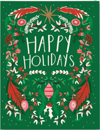 Happy Holidays Woodland Garland