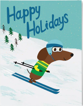 Happy Holidays Skier