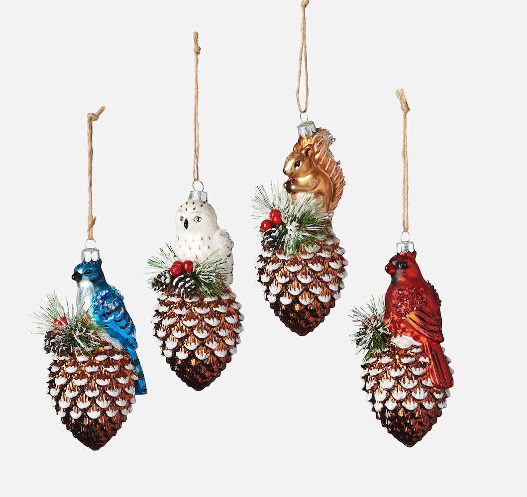 Pinecone with Animal Ornament