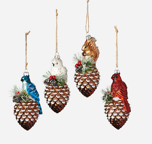 Pinecone with Animal Ornament