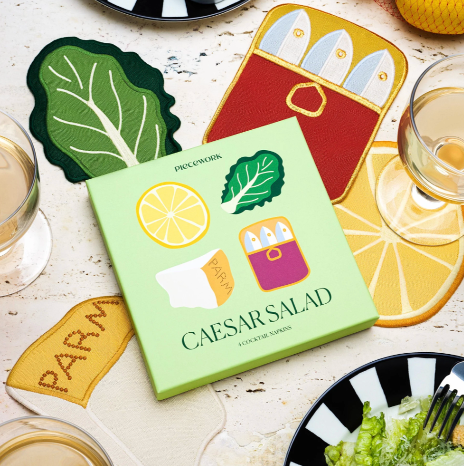 Caesar Salad Cocktail Napkins - Set of 4