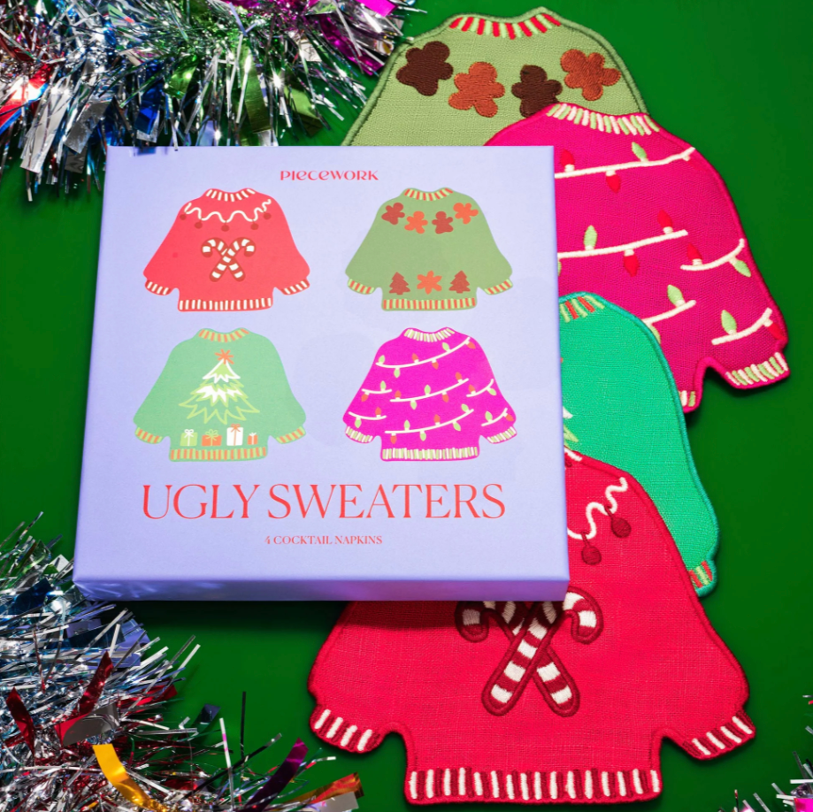 Ugly Sweaters Cocktail Napkins - Set of 4