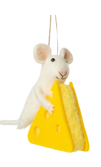 Felt Mouse Who Got The Cheese Ornament