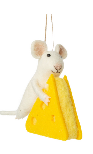 Felt Mouse Who Got The Cheese Ornament
