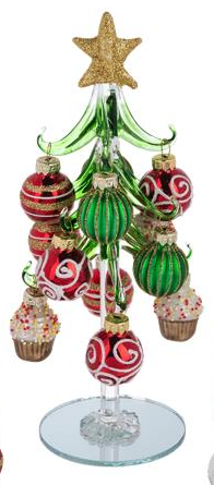 Small Glass Tree With Ornaments