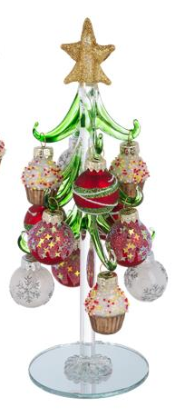 Small Glass Tree With Ornaments