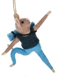 Mouse Yoga Ornament
