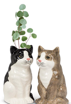 Cat  Vases- Various Colors