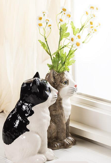 Cat  Vases- Various Colors