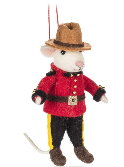 Mouse Mountie Ornament