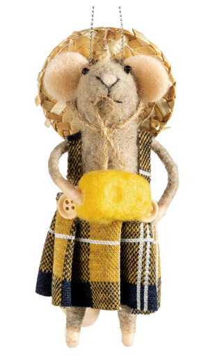 Wool Felt Tourist Mouse Ornament- Various Styles