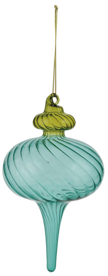 Two Toned Glass Finial Ornament Multiple Styles