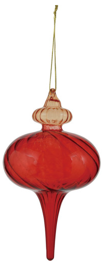 Two Toned Glass Finial Ornament Multiple Styles