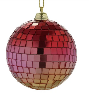 Foam & Glass Mirror Ball Ornament, 2 Styles