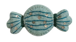 Handmade Wool Candy Shaped Tape Measure With Sequins & Beads