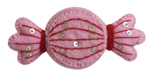 Handmade Wool Candy Shaped Tape Measure With Sequins & Beads