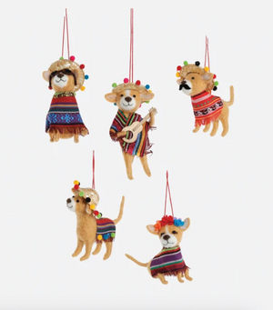 Mexican Chihuahua Wool Ornament
