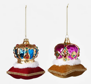 Crown Glass Ornament