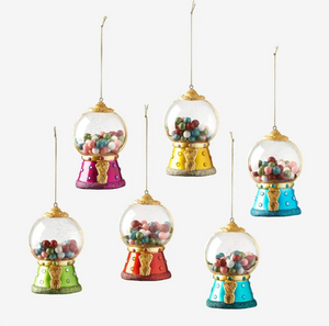 Gumball Machine Glass Ornament