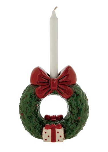 Ceramic Wreath Shaped Candle Holder