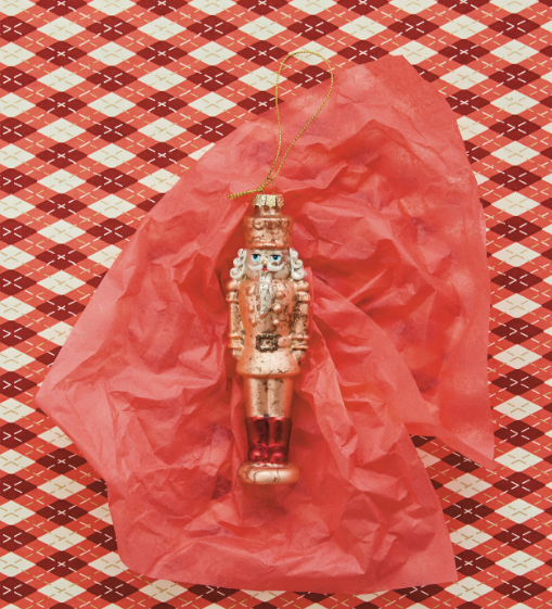 Glass Nutcracker Ornament