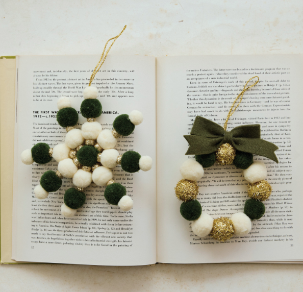 Pom Pom Ornaments (2 Styles)