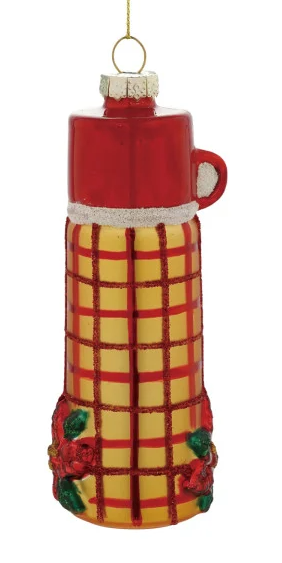 Glass Thermos Ornament