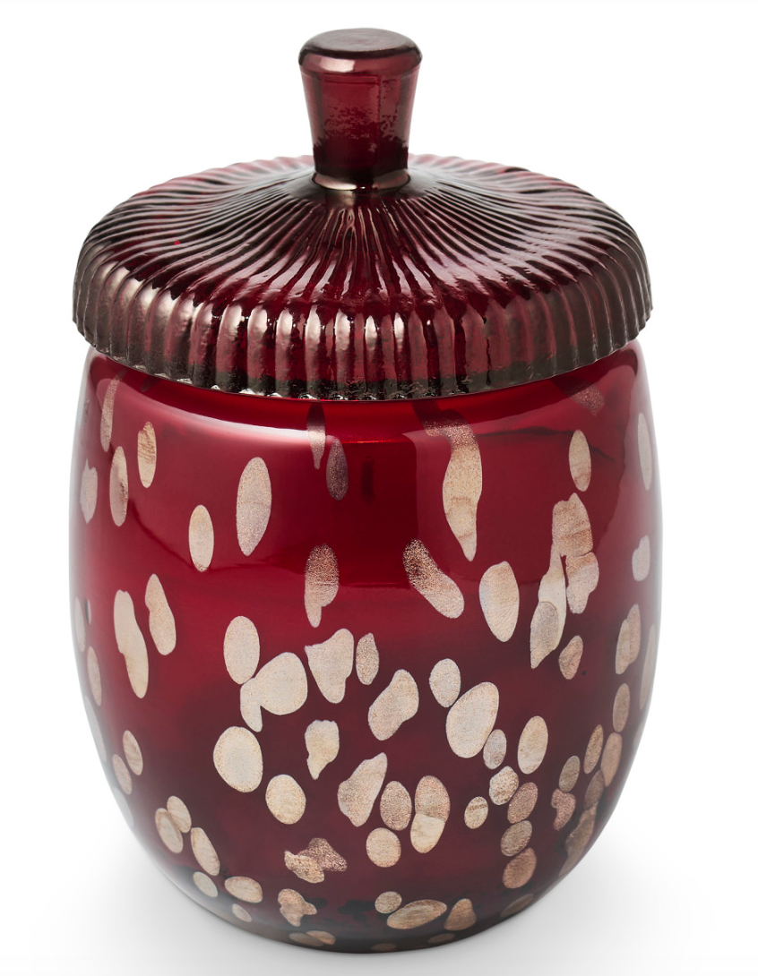 Glass Acorn Crimson Woods