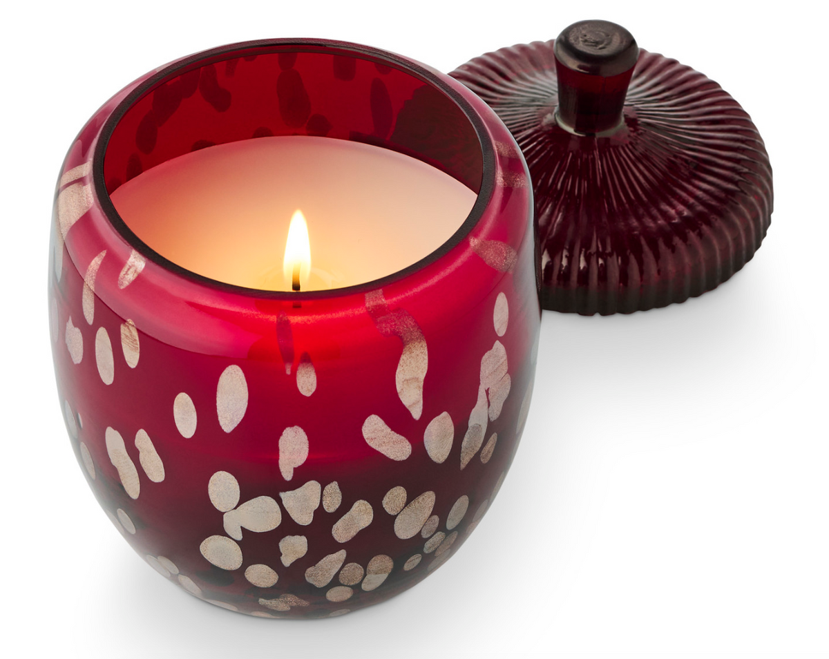 Glass Acorn Crimson Woods