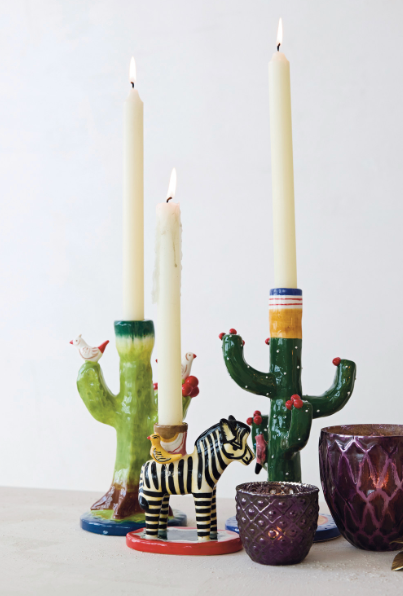 Ceramic Cactus Candle Holder (2 Styles)