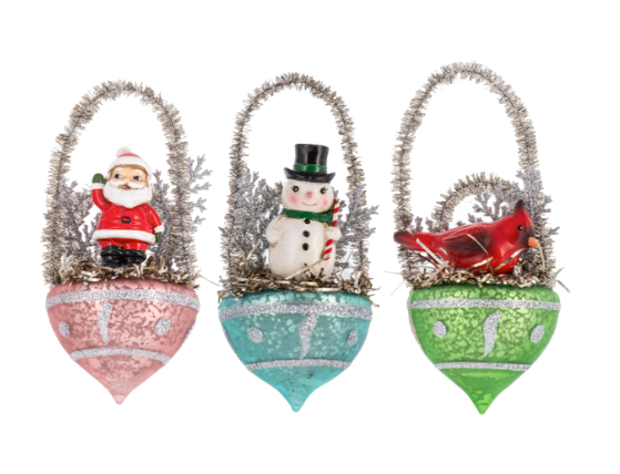 Christmas Icon w/Basket Ornaments