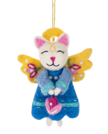 Angel Cat Felt Ornament