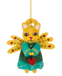 Angel Cat Felt Ornament